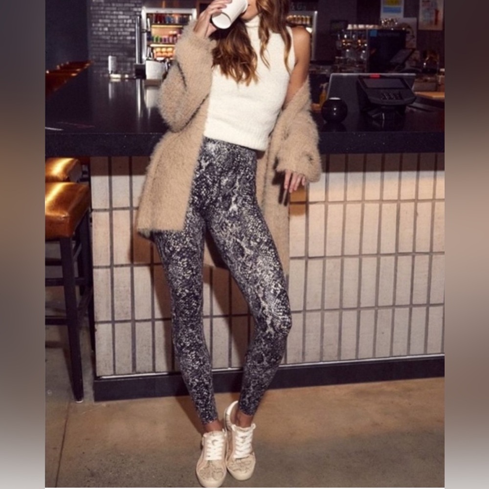 Spanx Faux Leather Snake Shine Leggings